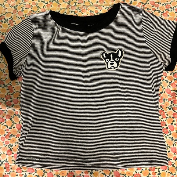 Boston terrier patch baby tshirt - Picture 1 of 3